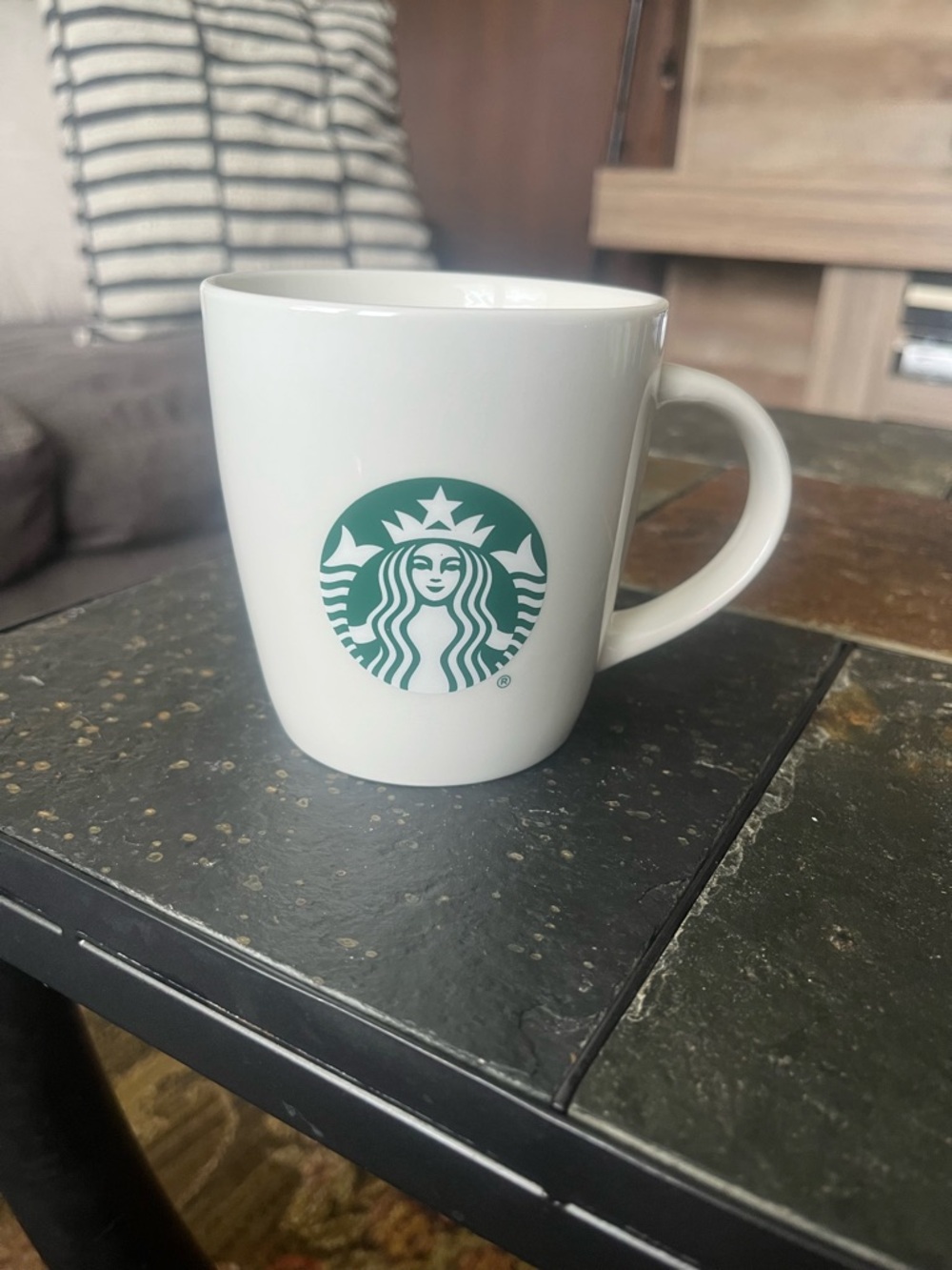 Starbucks White Mug with Green Siren Emblem